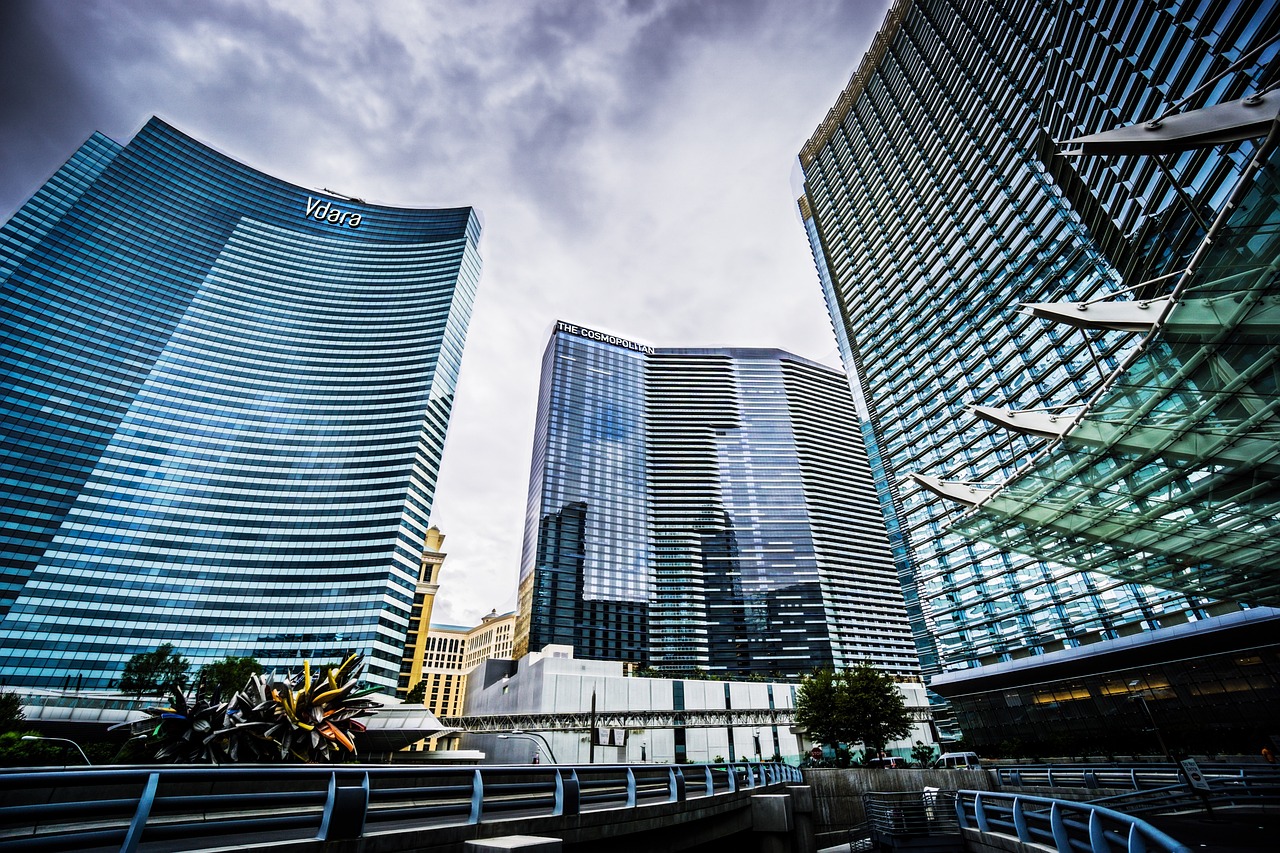 Modern architectural buildings